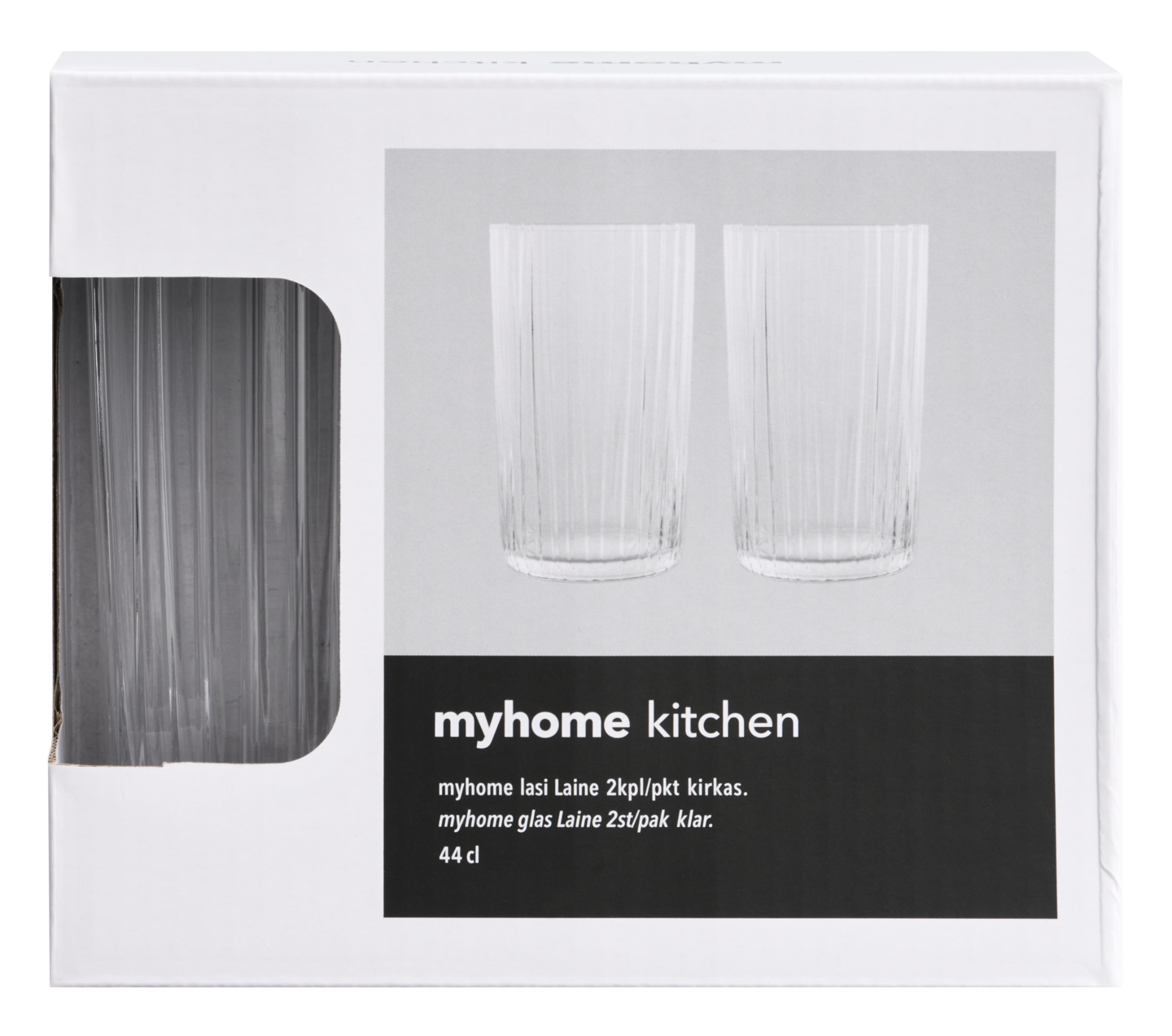 myhome lasi Laine 440 ml 2 kpl/pkt kirkas