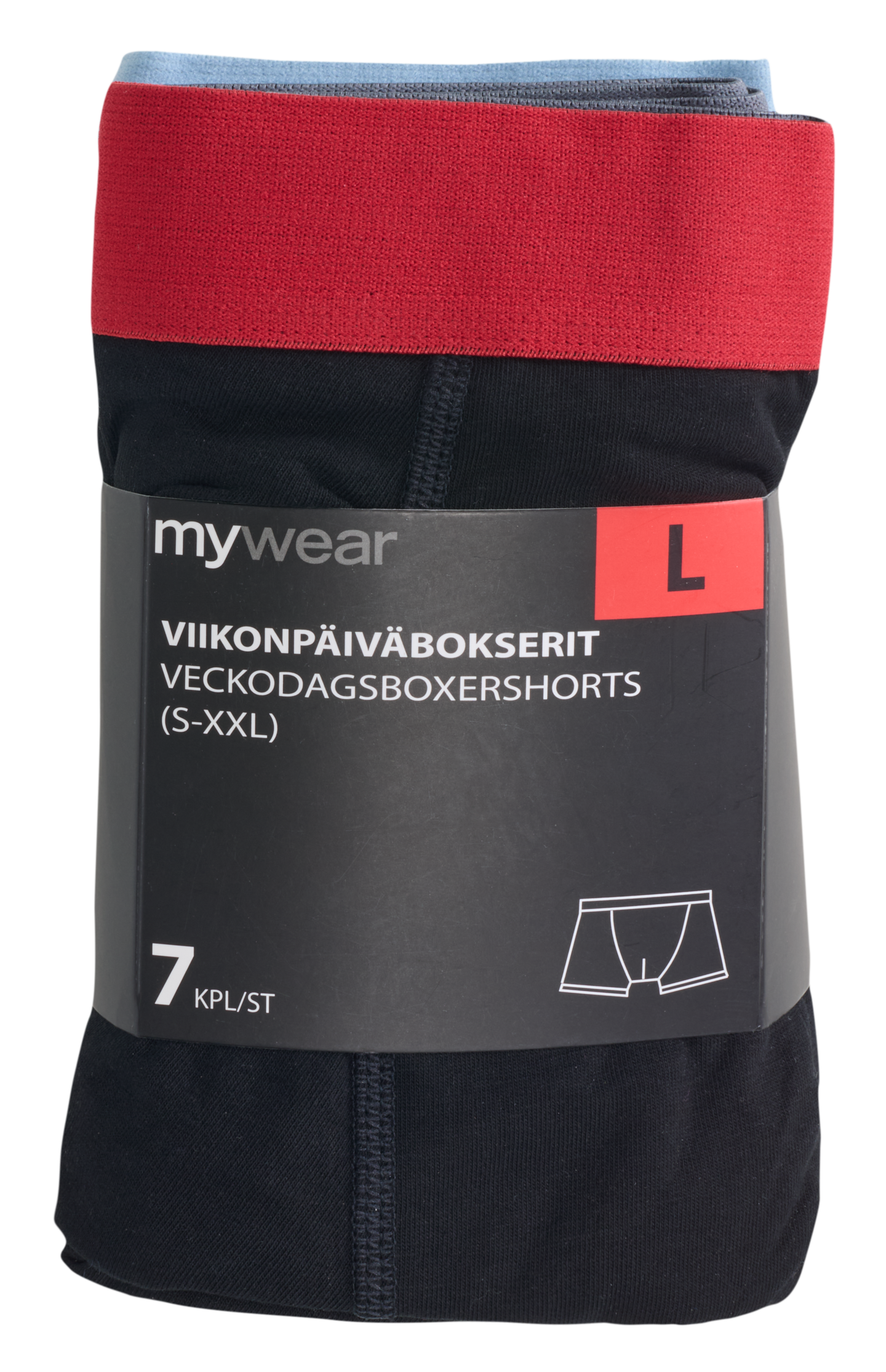 mw Viikonpäivä M bokserit 7p mus S