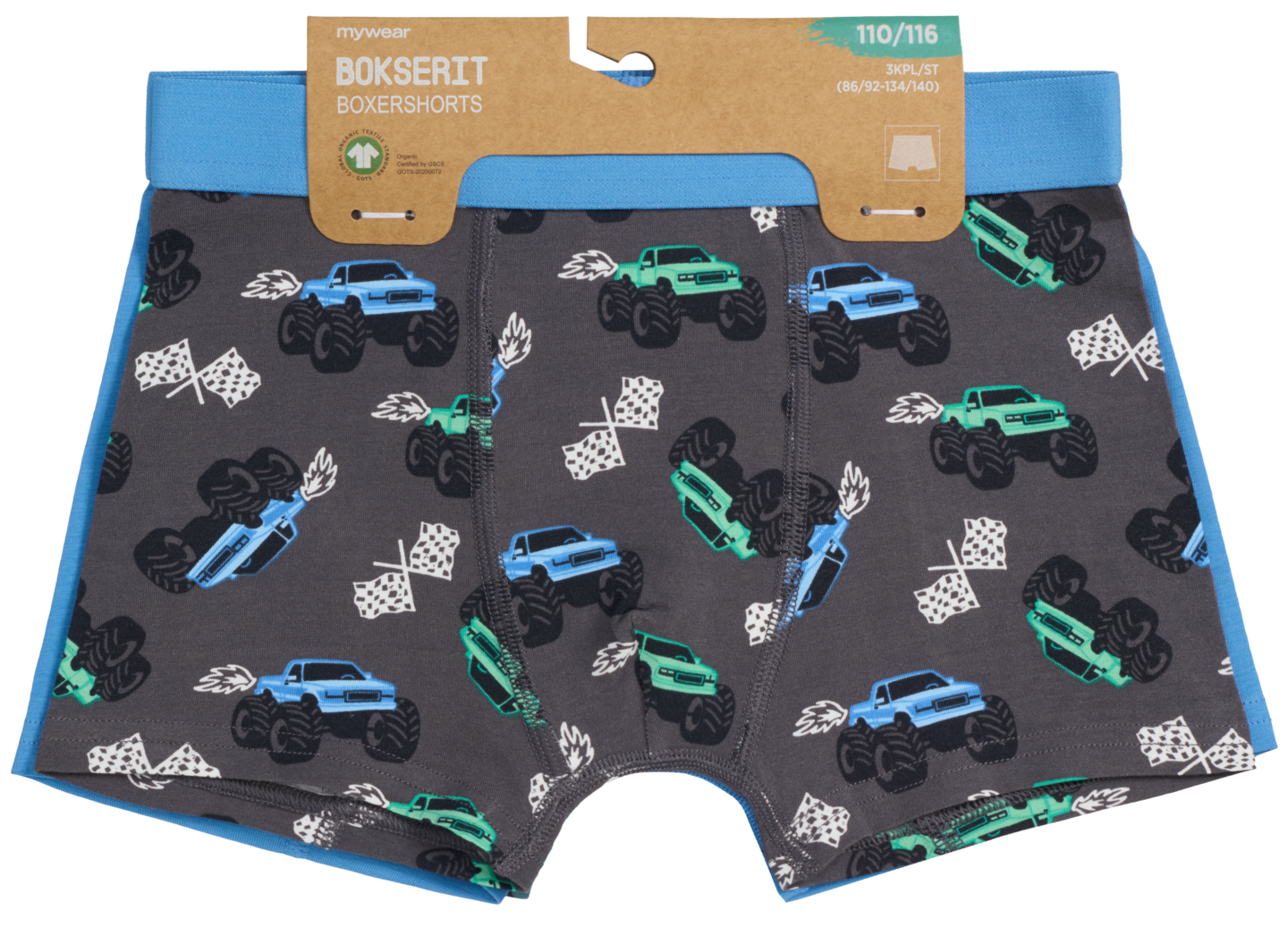 mw AXEL MONST CAR L bokserit 3p 110/116
