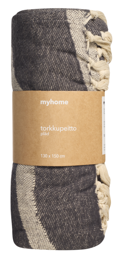 myhome Luoto torkkupeitto 130x170 cm tummanharmaa