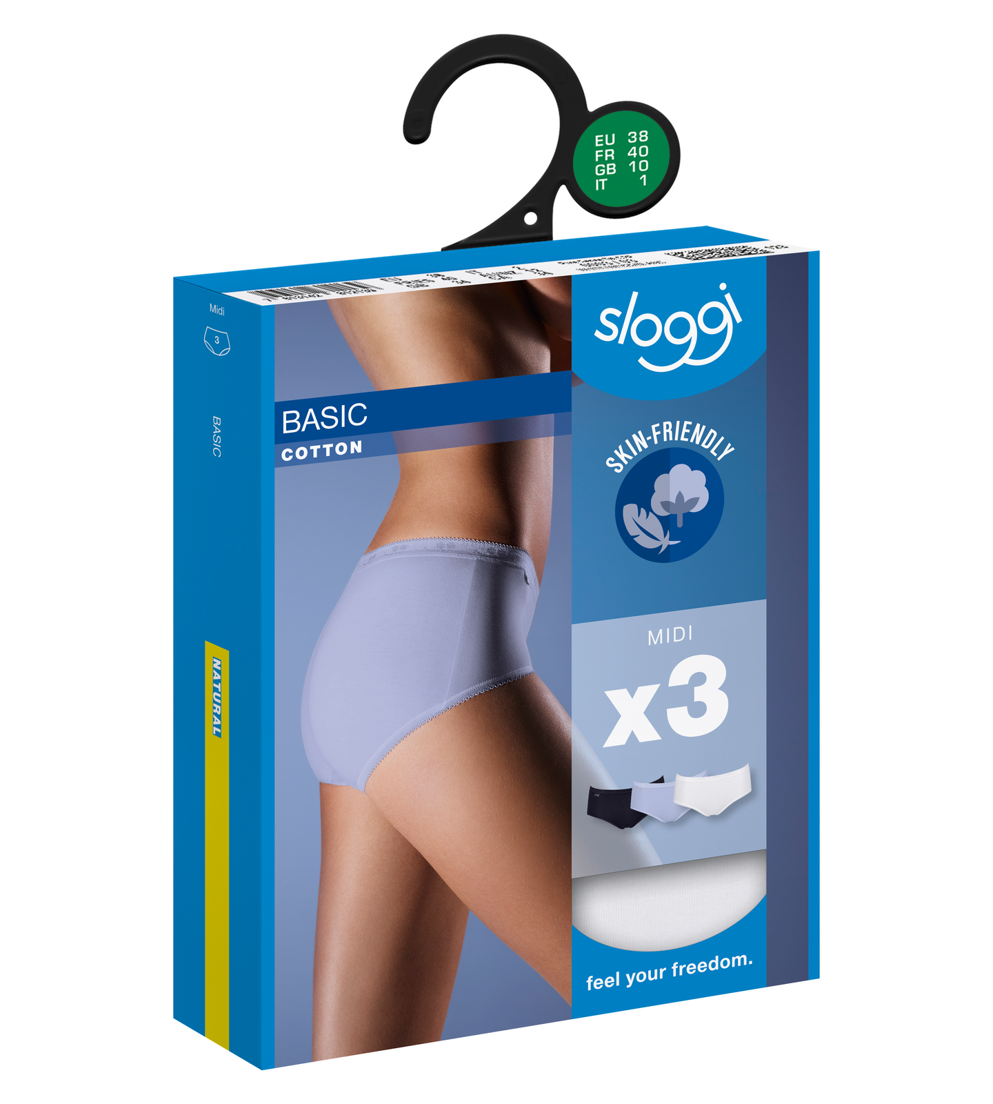 sloggi Basic H Midi alushousut 3kpl/pkt