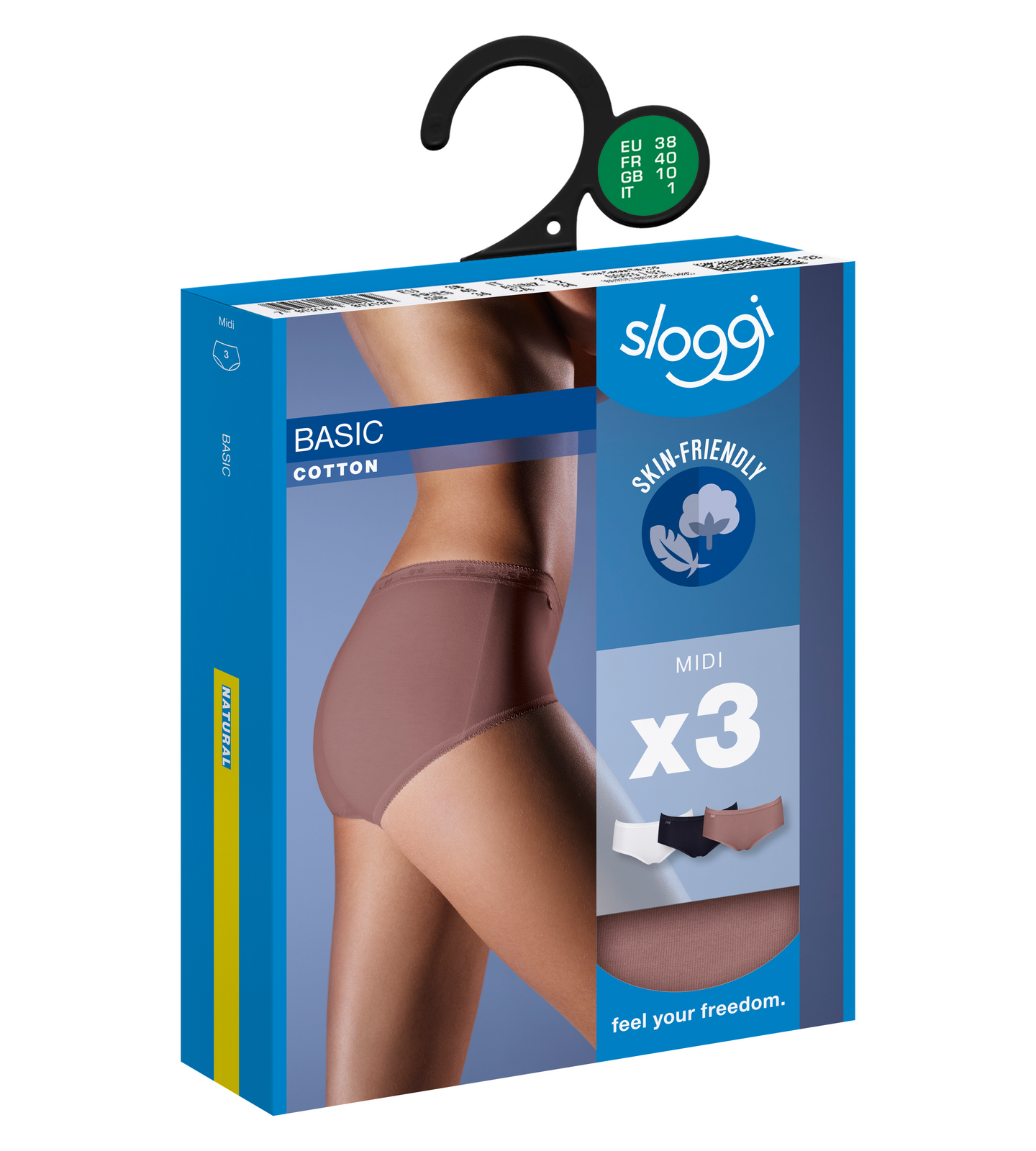 sloggi Basic H Midi alushousut 3kpl/pkt