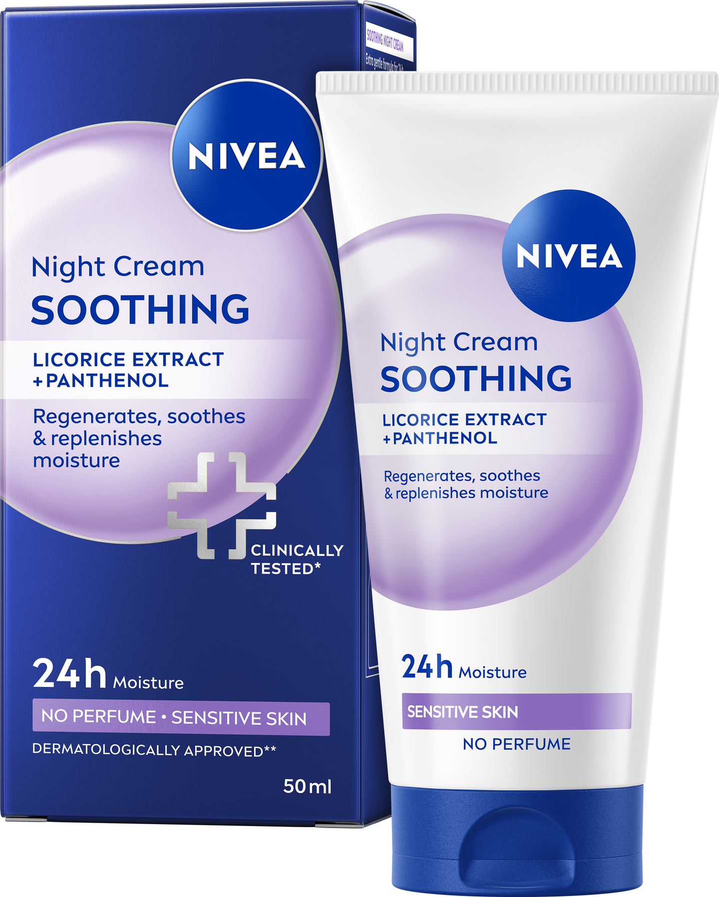 NIVEA 50ml Soothing Night Cream -yövoide