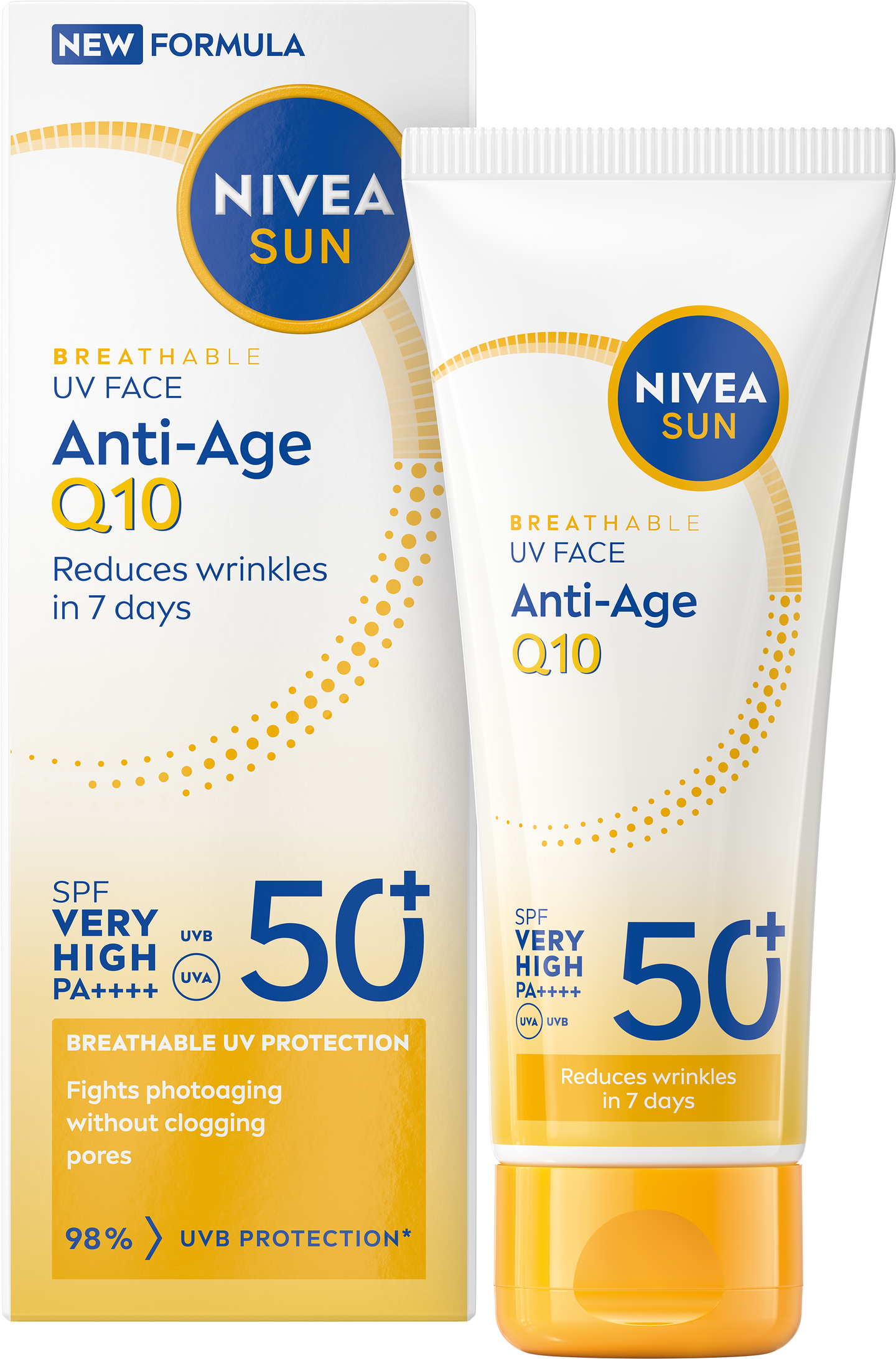 NIVEA SUN 40ml UV Face Anti-Age Q10 SK50+ -aurinkovoide
