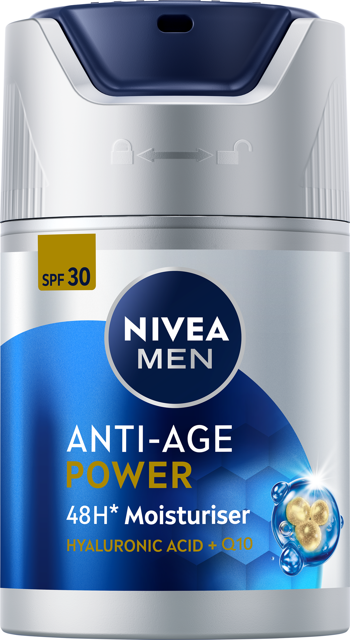 NIVEA MEN 50ml Anti-Age Power 48H Moisturiser SPF30 -kasvovoide