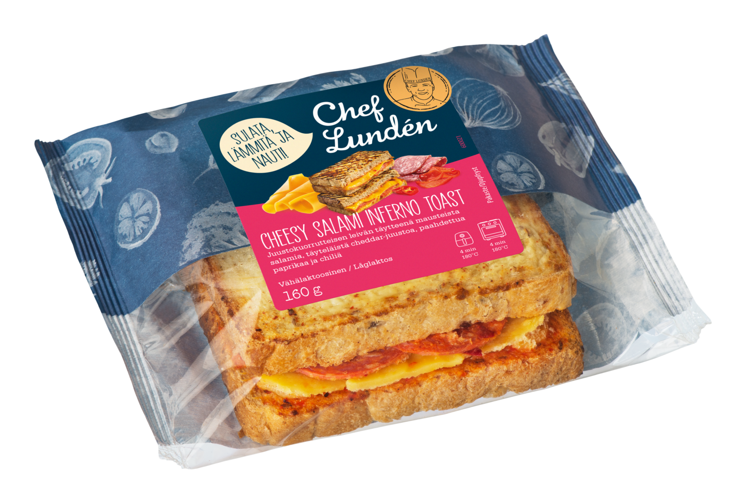 Chef Lundén Cheesy salami inferno toast 160g pakaste