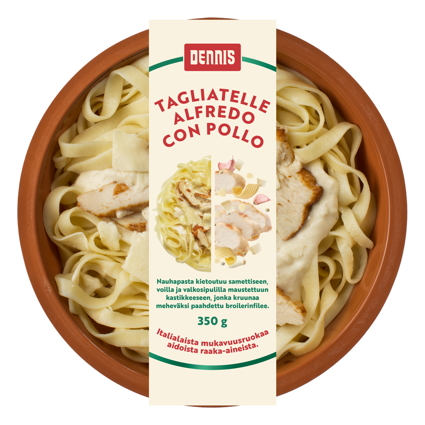 Dennis tagliatelle alfredo con pollo 350g