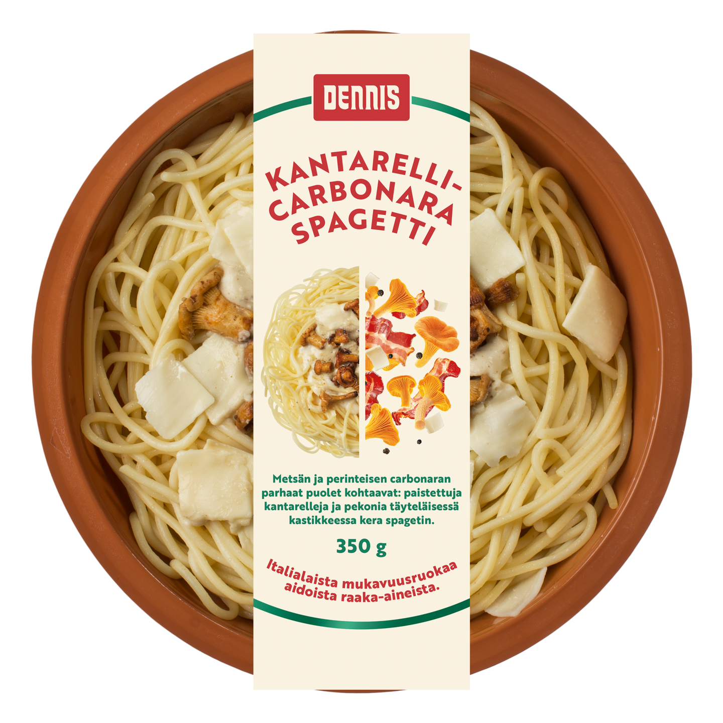 Dennis kantarelli-carbonara spagetti 350g