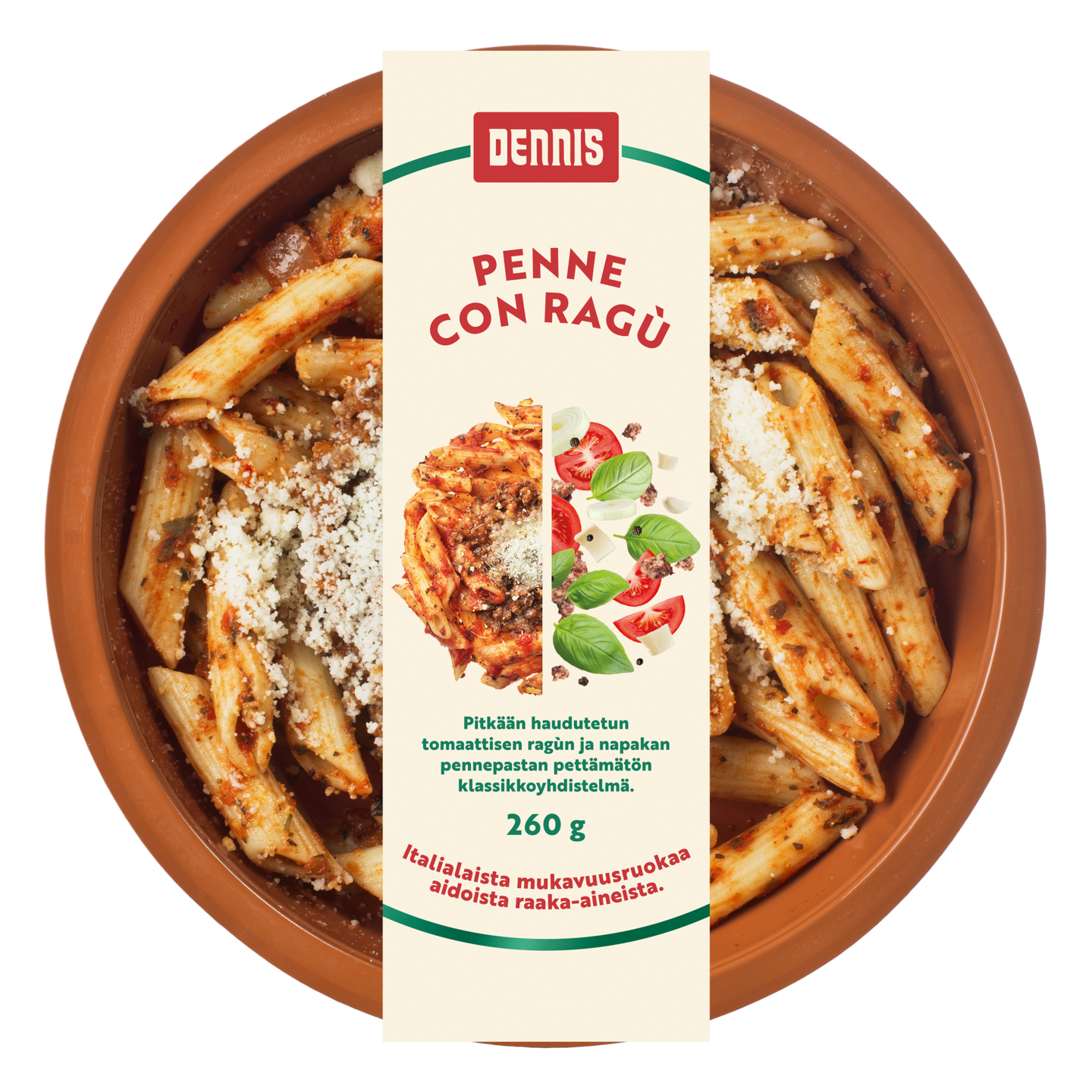 Dennis penne con ragu 260g