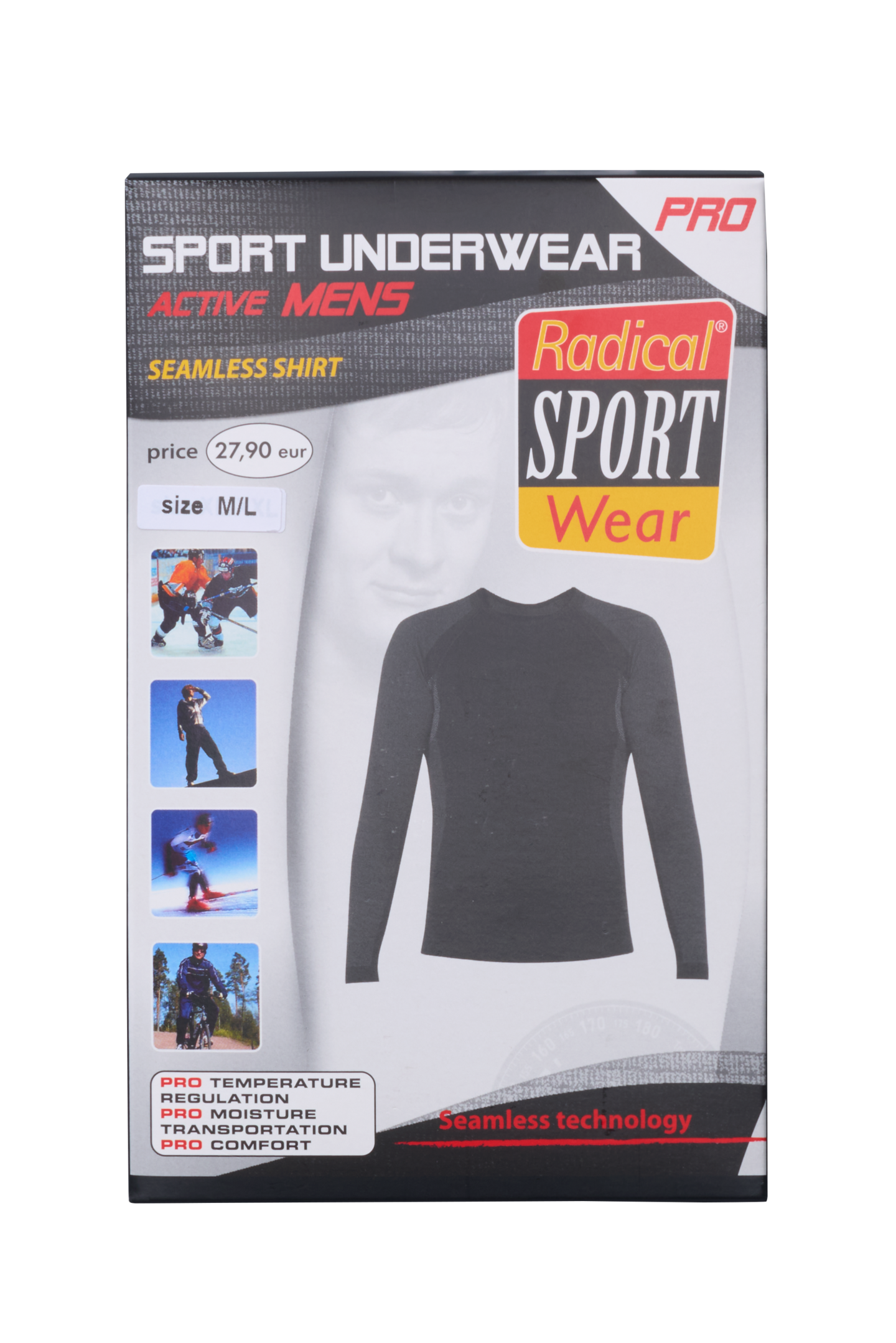 Radical sport miesten saumaton tekninen paita.