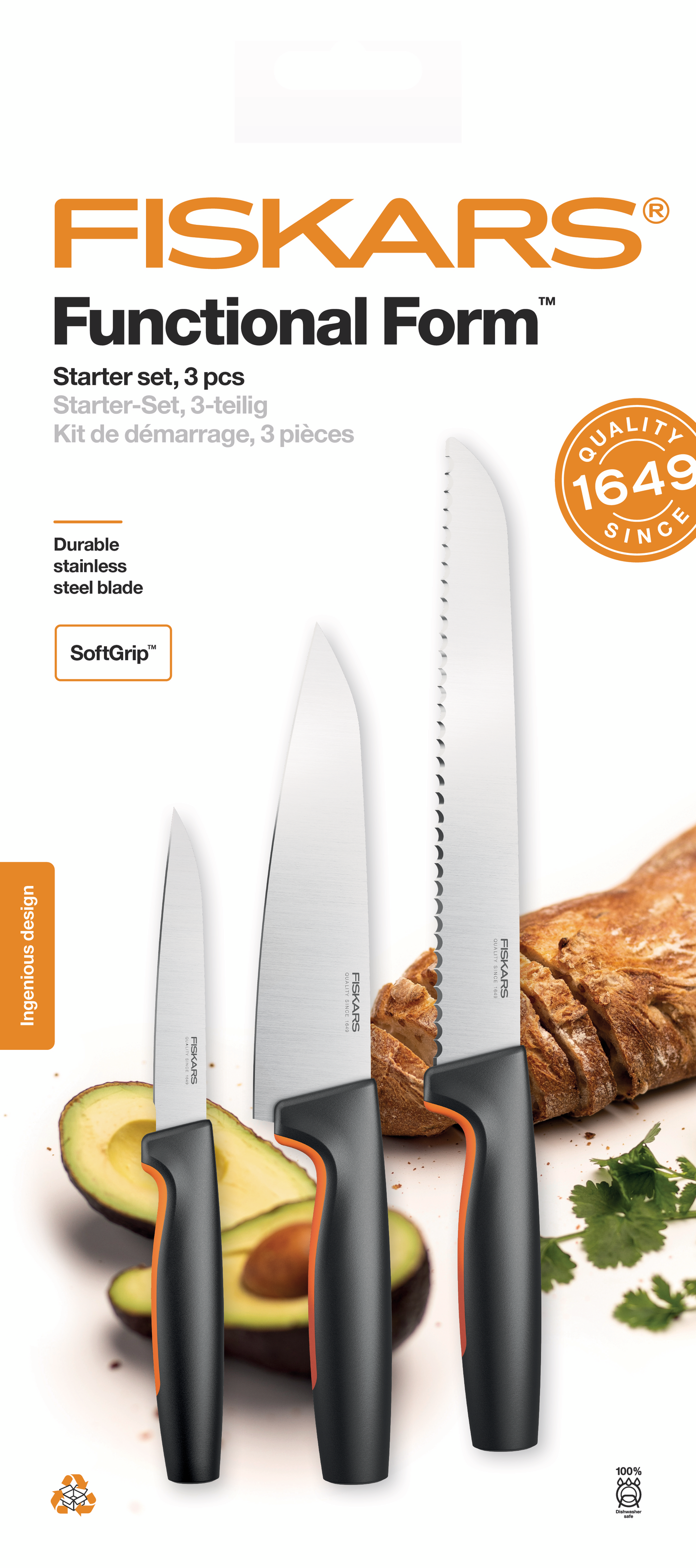 Fiskars Functional Form veitsisetti sis. 3.osaa