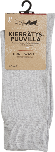 Sidoste kierrätyspuuvillasukka 60755