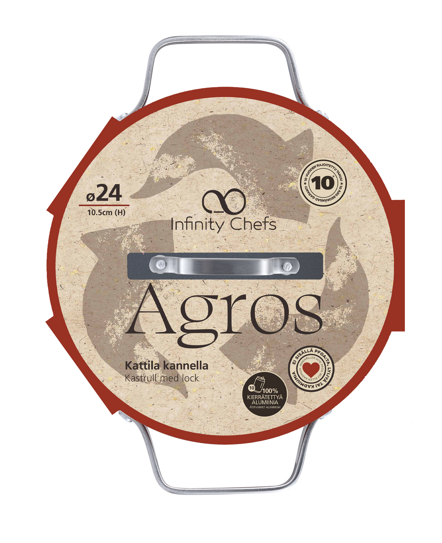 Infinity Chefs Agros kattila+kansi 4,3L/24 cm
