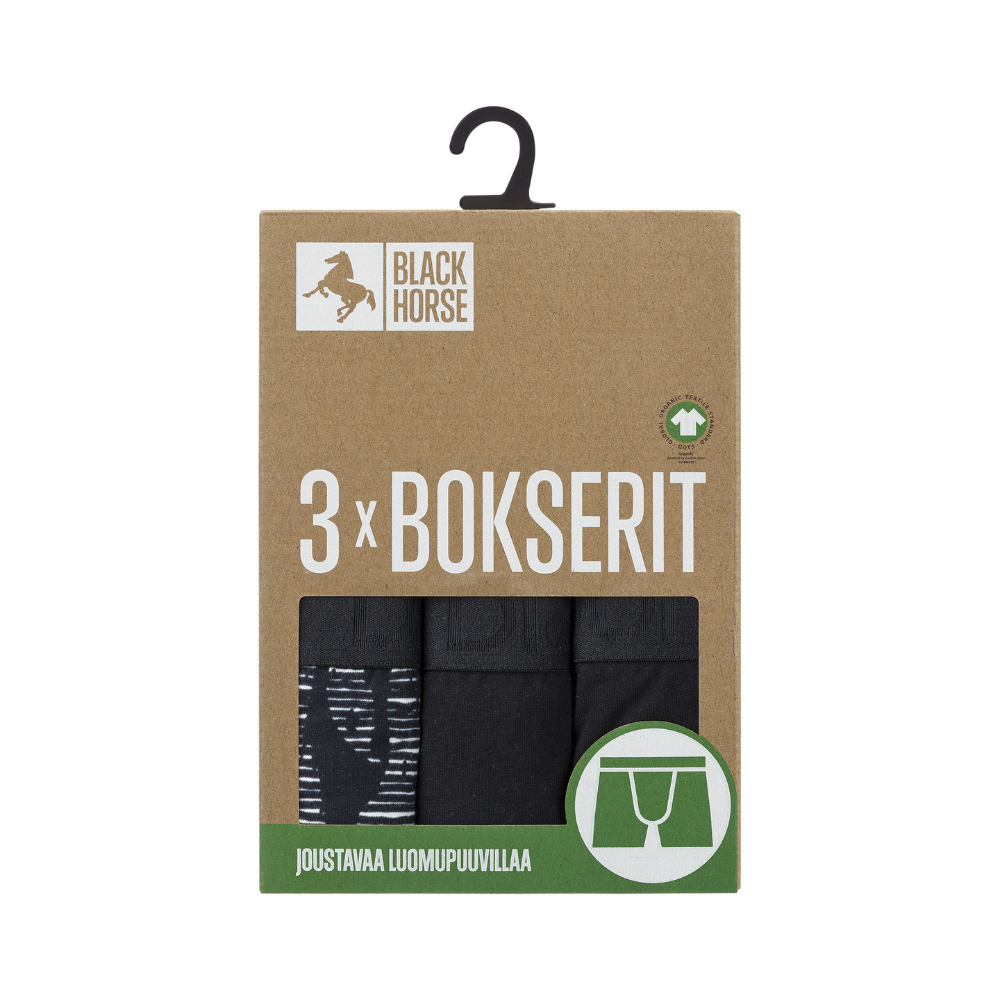 Black Horse I140 bokserit 3kpl/pkt