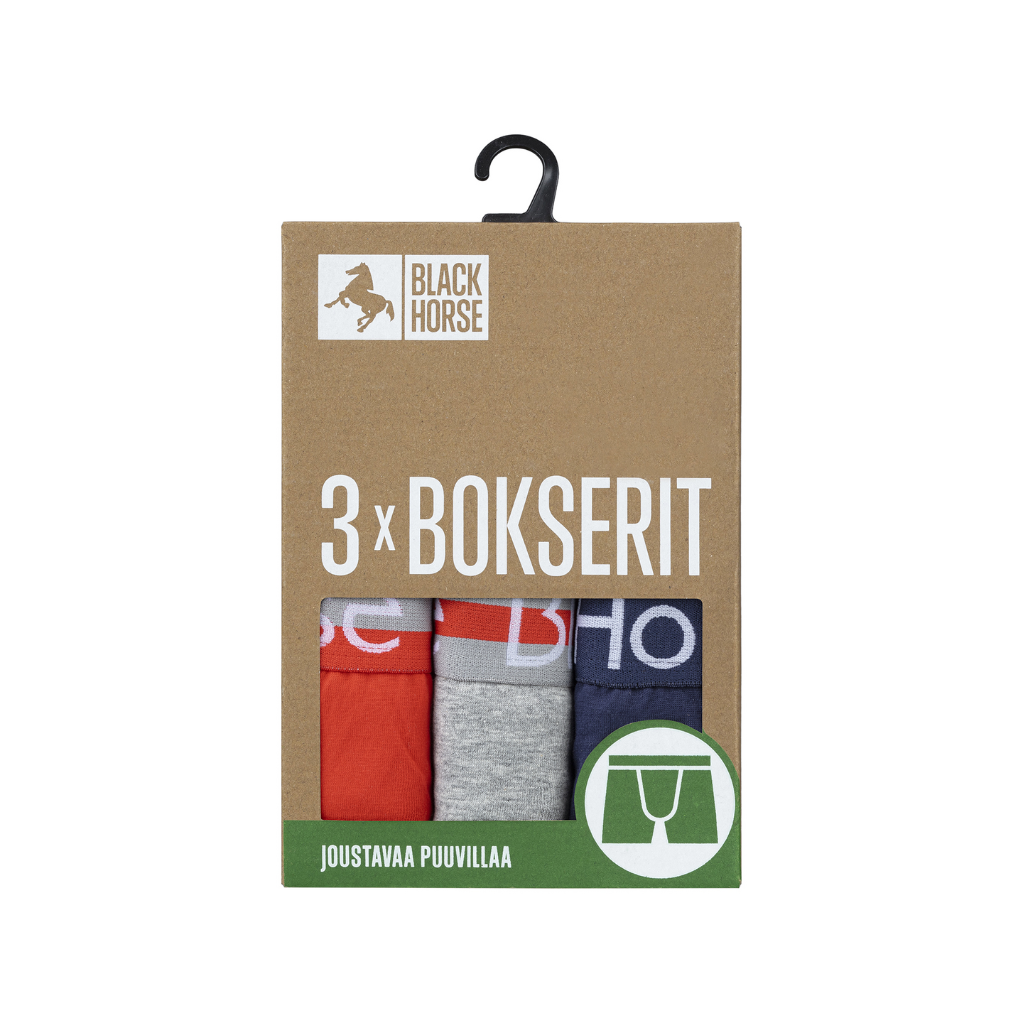 Black Horse I176 bokserit 3kpl/pkt