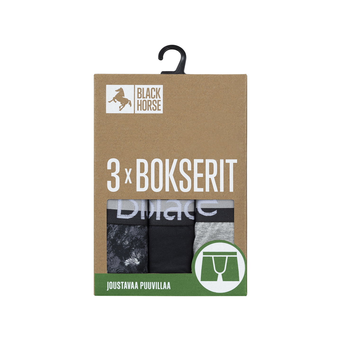 Black Horse I176 bokserit 3kpl/pkt
