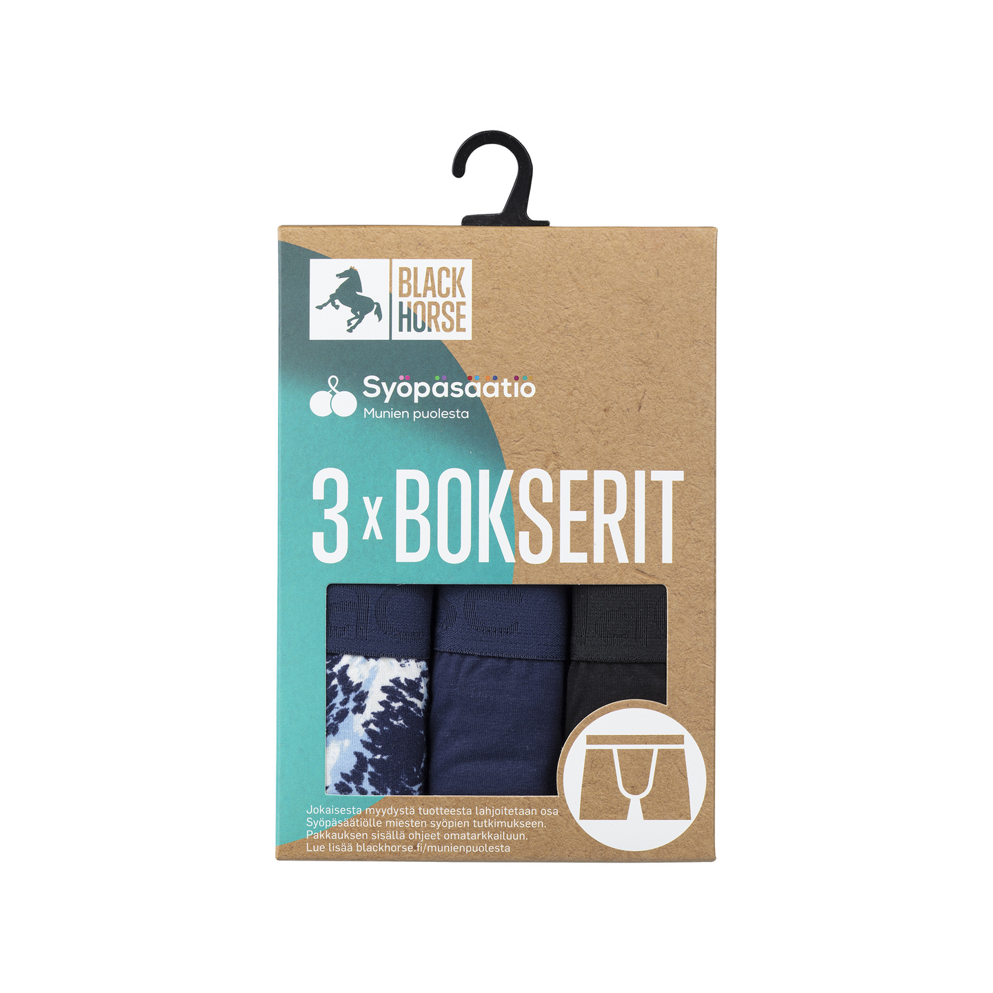 Black Horse "Munien puolesta" bokserit 3kpl/pkt