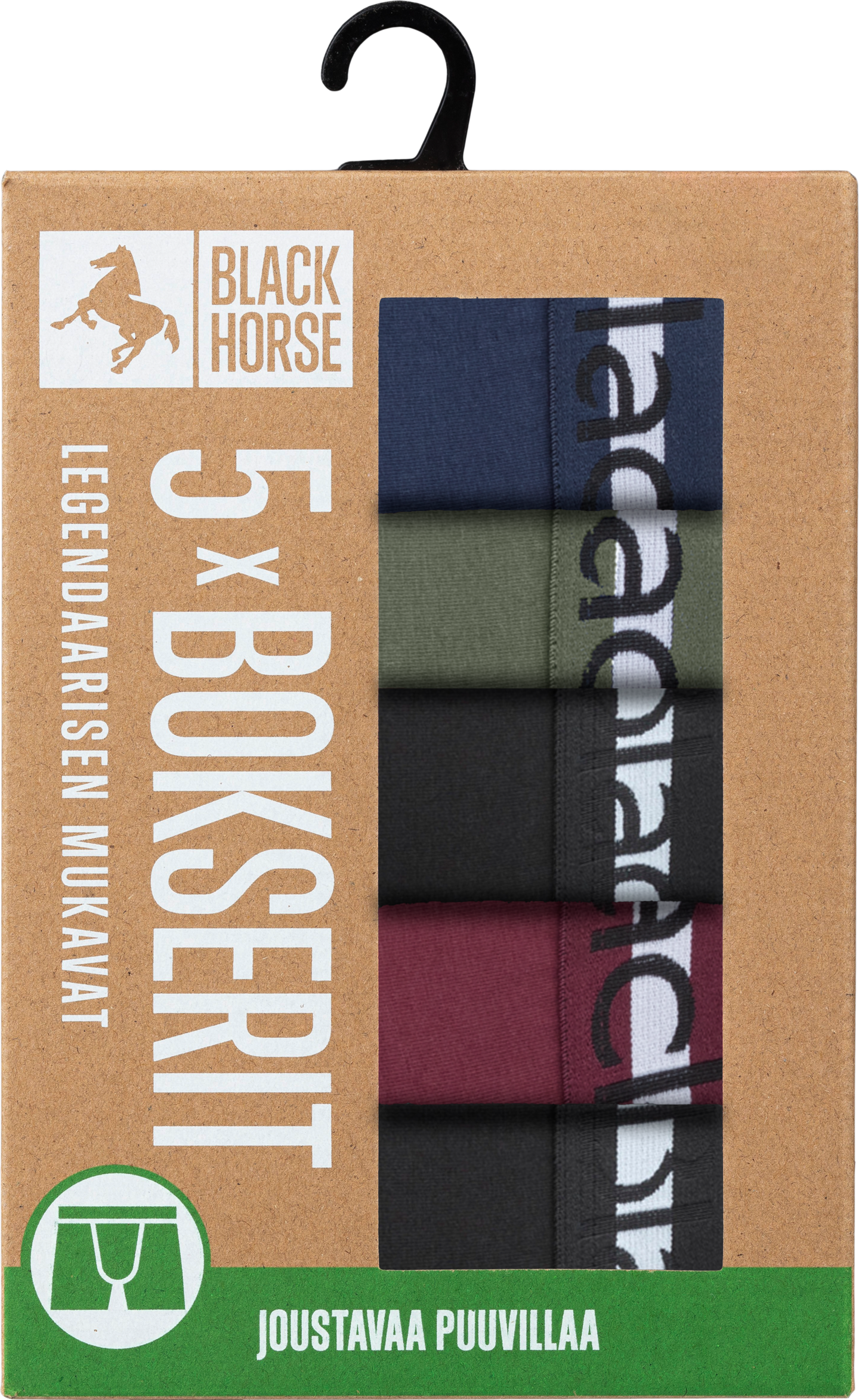 Black Horse I197 bokserit 5kpl/pkt