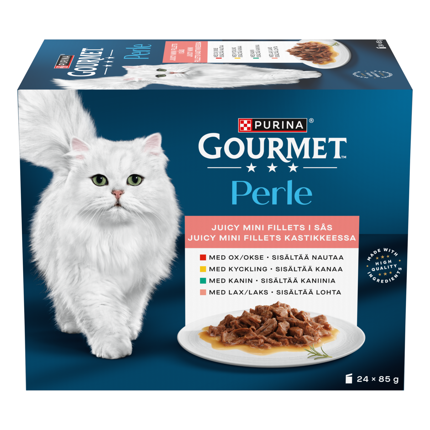 Purina gourmet perle mini filets lajitelma kastikkeessa kissan märkäruoka 24x85g