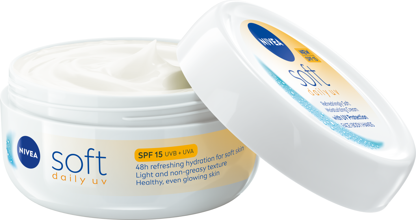 NIVEA 100ml Soft Daily UV SK15 -kosteusvoide