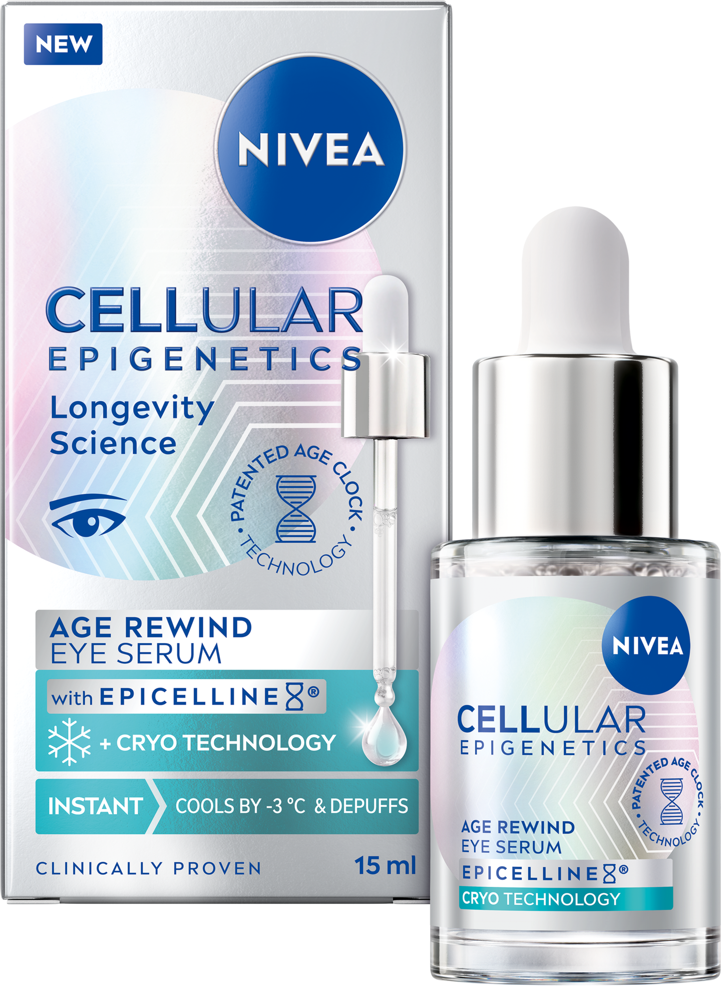 NIVEA 15ml Cellular Epigenetics Age Rewind Eye Serum silmänympärysseerumi