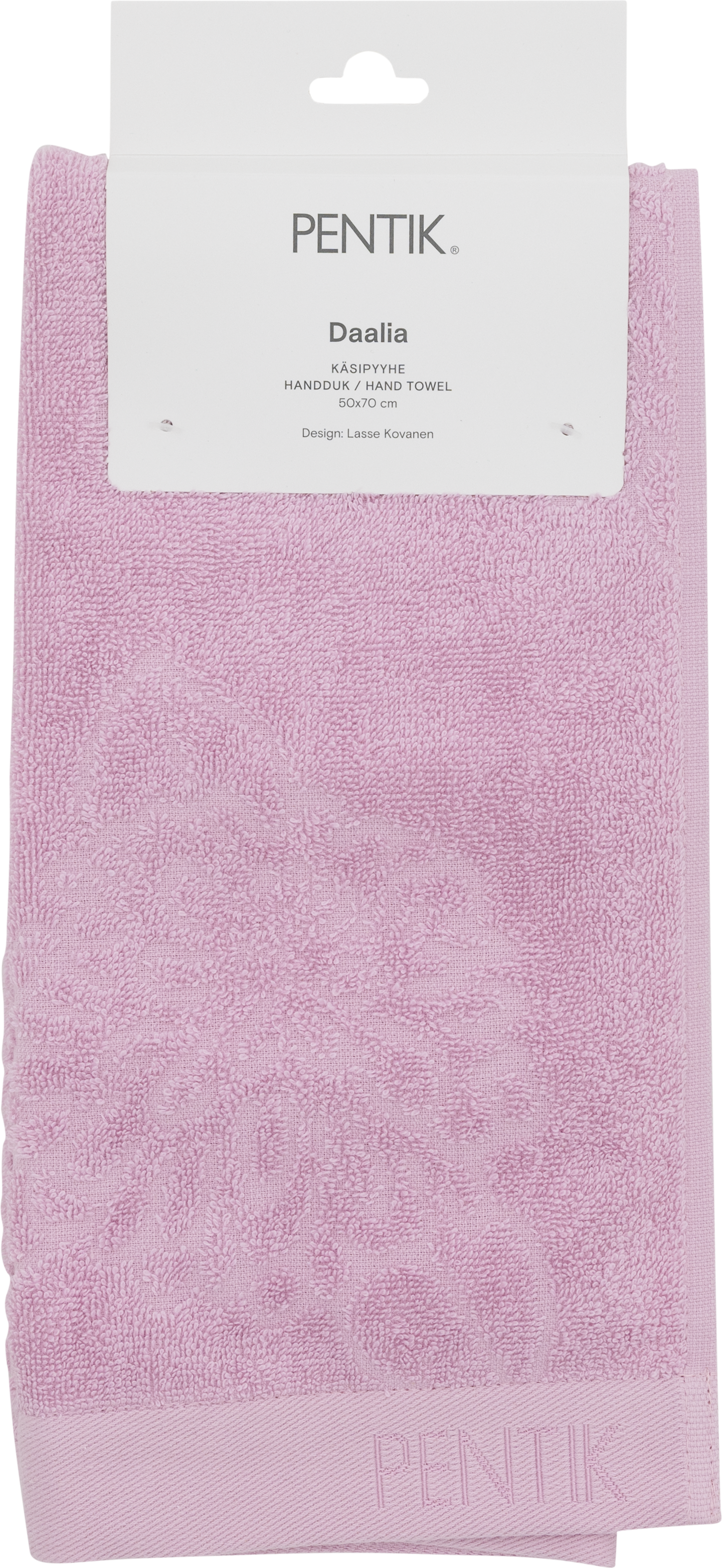 Pentik Daalia käsipyyhe 50x70 cm vaaleanpunainen