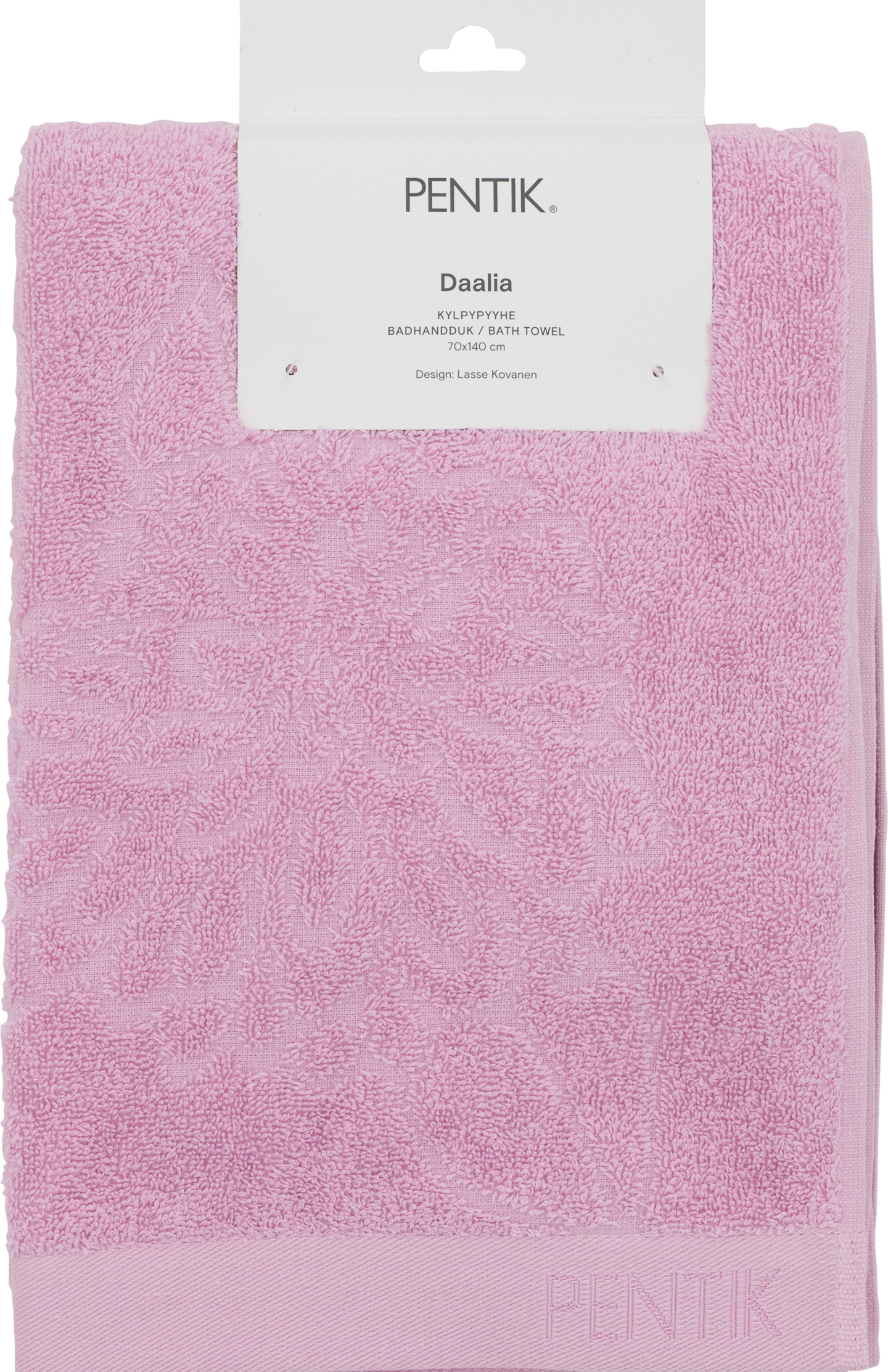 Pentik Daalia kylpypyyhe 70x140 cm vaaleanpunainen