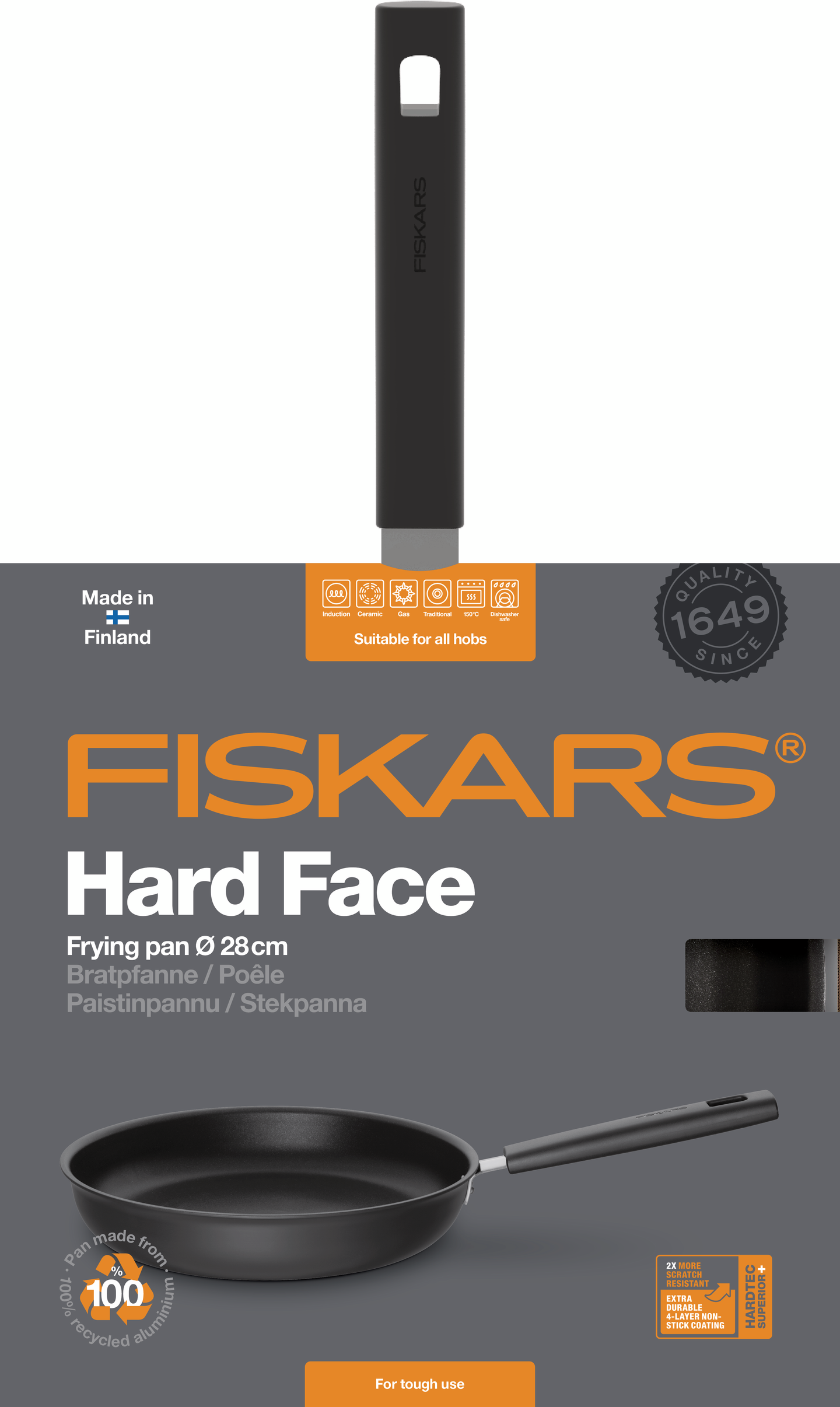 Fiskars Hard Face paistinpannu 28 cm