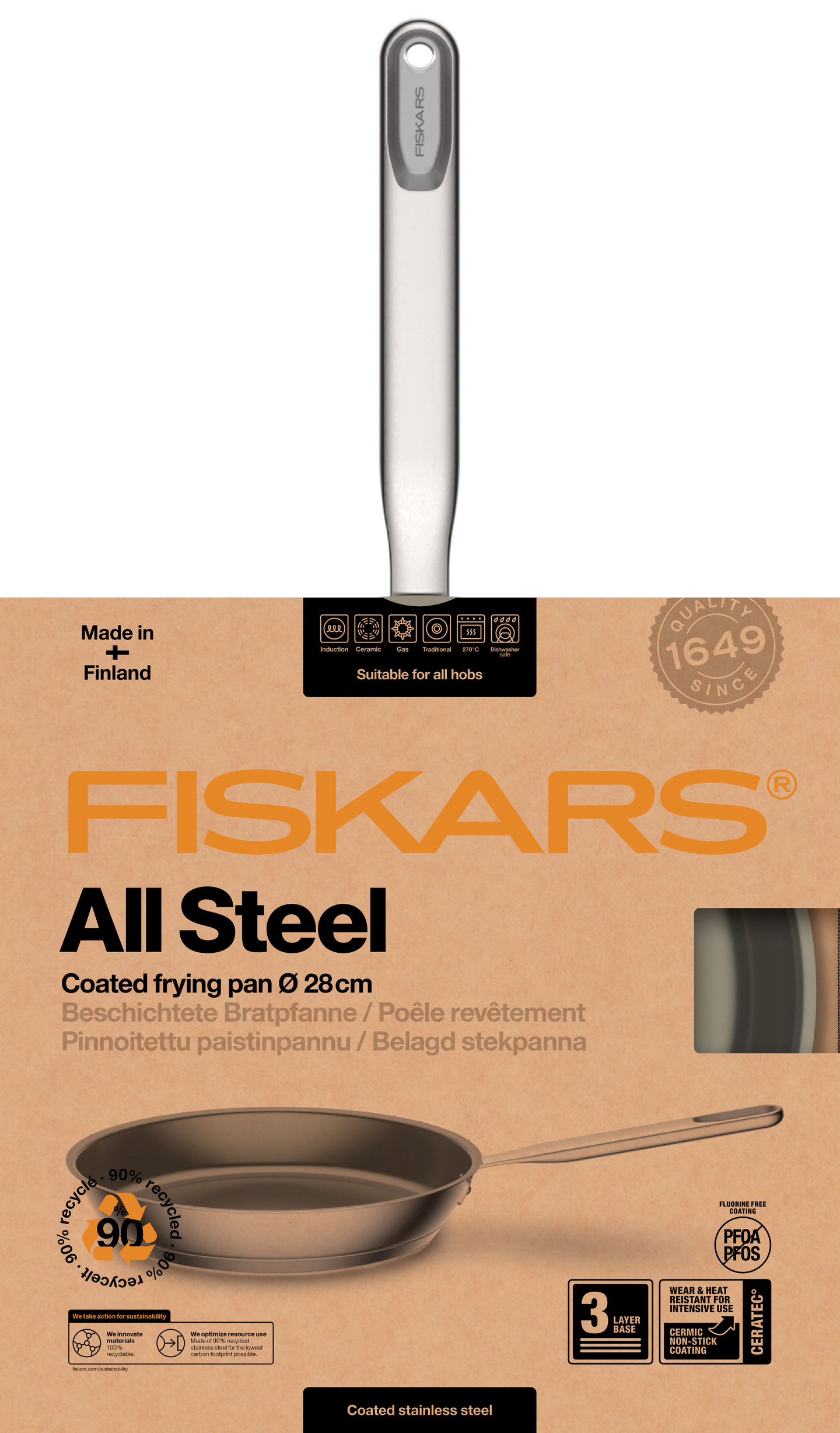 Fiskars All Steel paistinpannu 28 cm