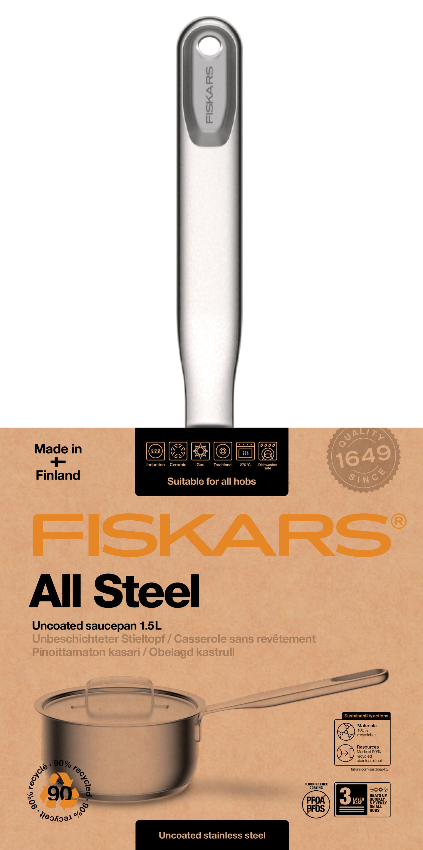 Fiskars All Steel kasari 1,5L