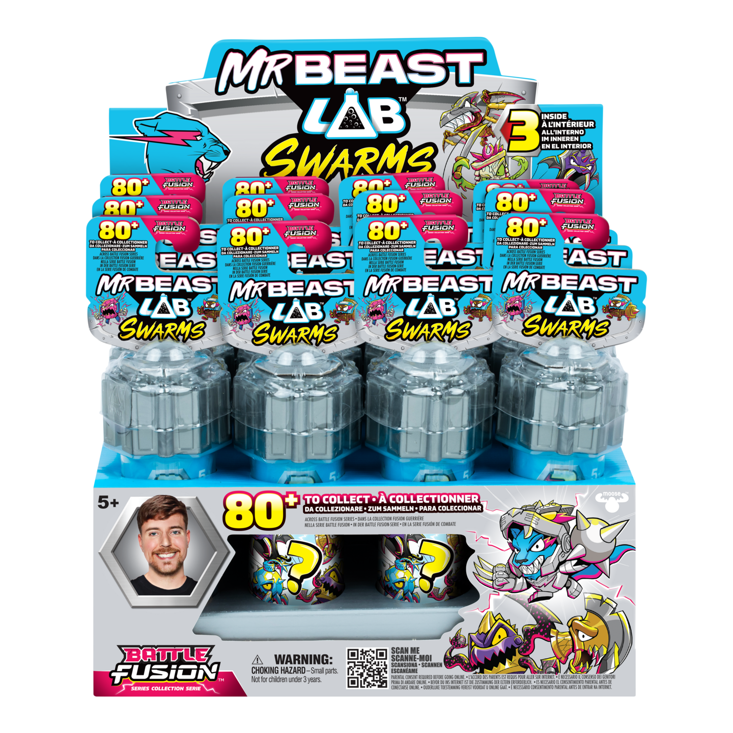 MrBeast Swarms Battle Fusion hahmo 3 kpl