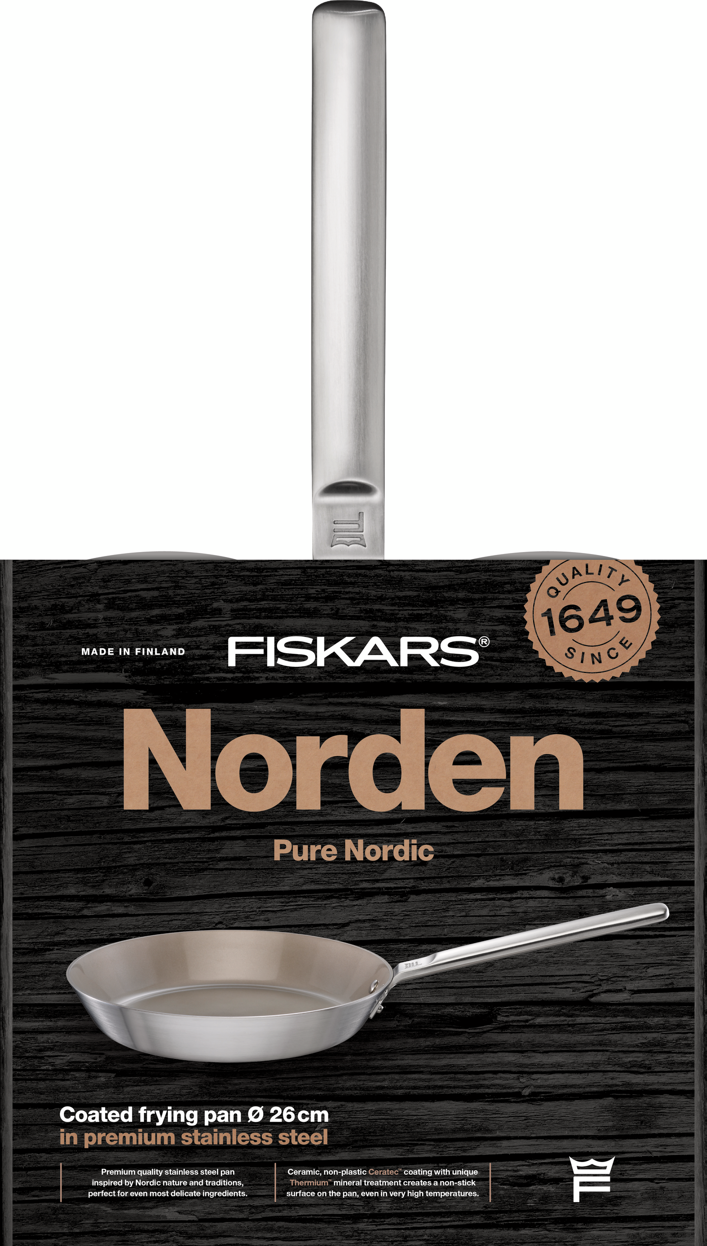 Fiskars Norden steel paistinpannu 26 cm