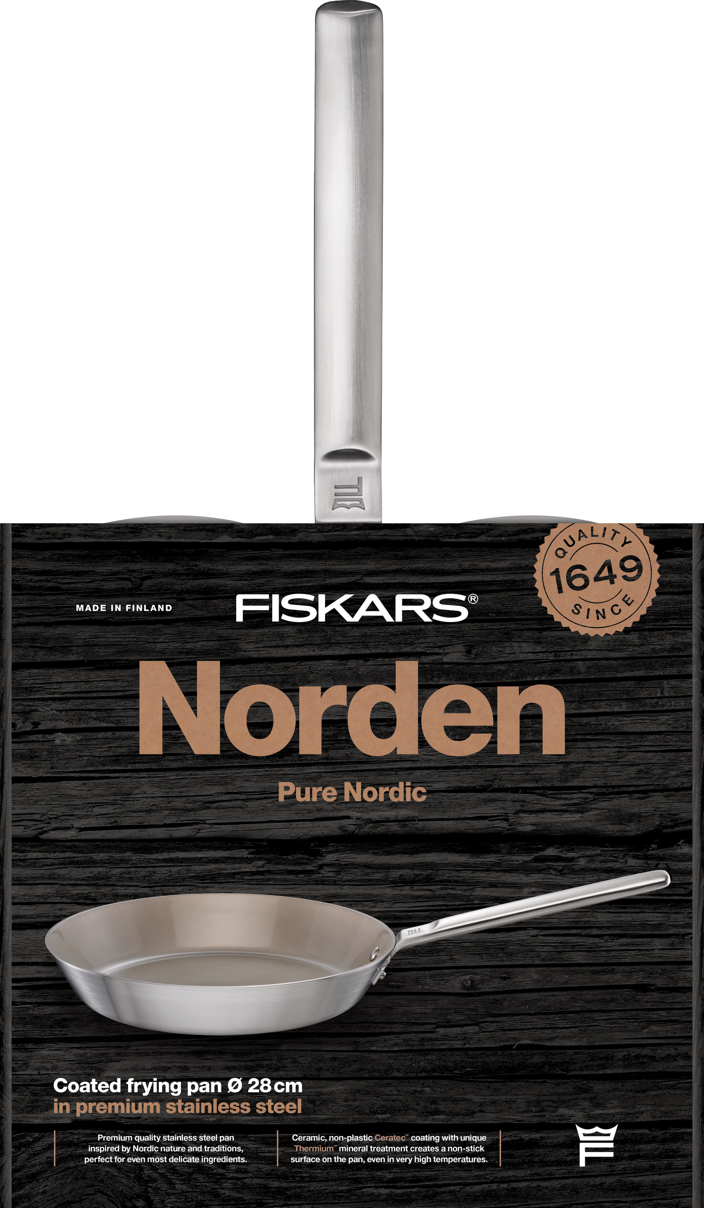 Fiskars Norden teräs paistinpannu 28 cm