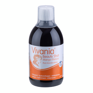 Vivania Beauty Shot Mango-Meloni Kollageeni-hyaluronihappo-sinkki 500 ml