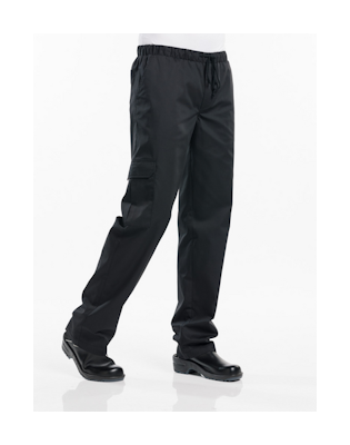 Chaud Devant Baggy kokkihousut M loose fit musta
