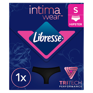 Libresse Intimawear Hipster kuukautisalushousut musta S 1kpl