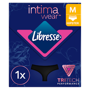 Libresse Intimawear Hipster kuukautisalushousut musta M 1kpl