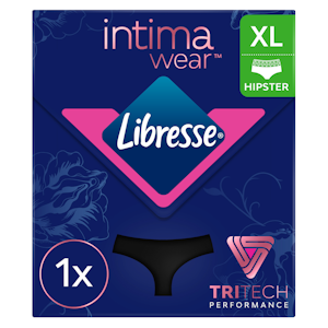 Libresse Intimawear Hipster kuukautisalushousut musta XL 1kpl