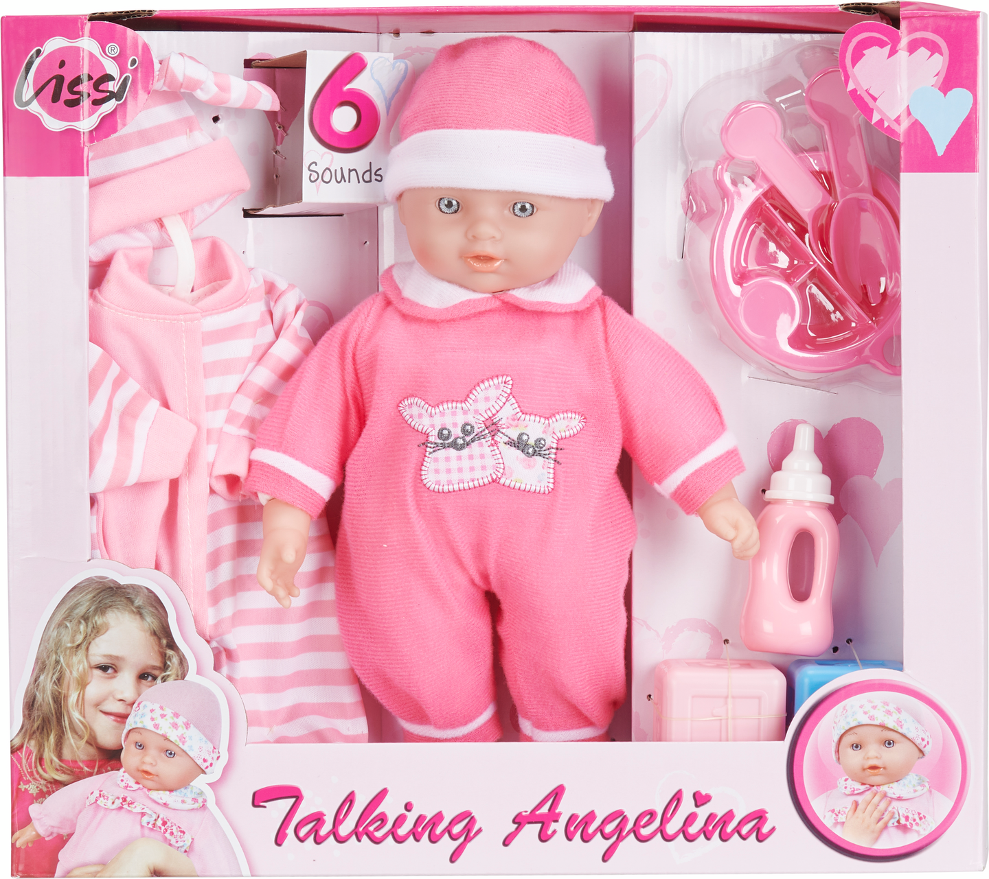 Lissi Puhuva vauvanukke 28cm + tarvikkeet