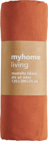 myhome muotoiltu lakana 120x200+25cm sienna