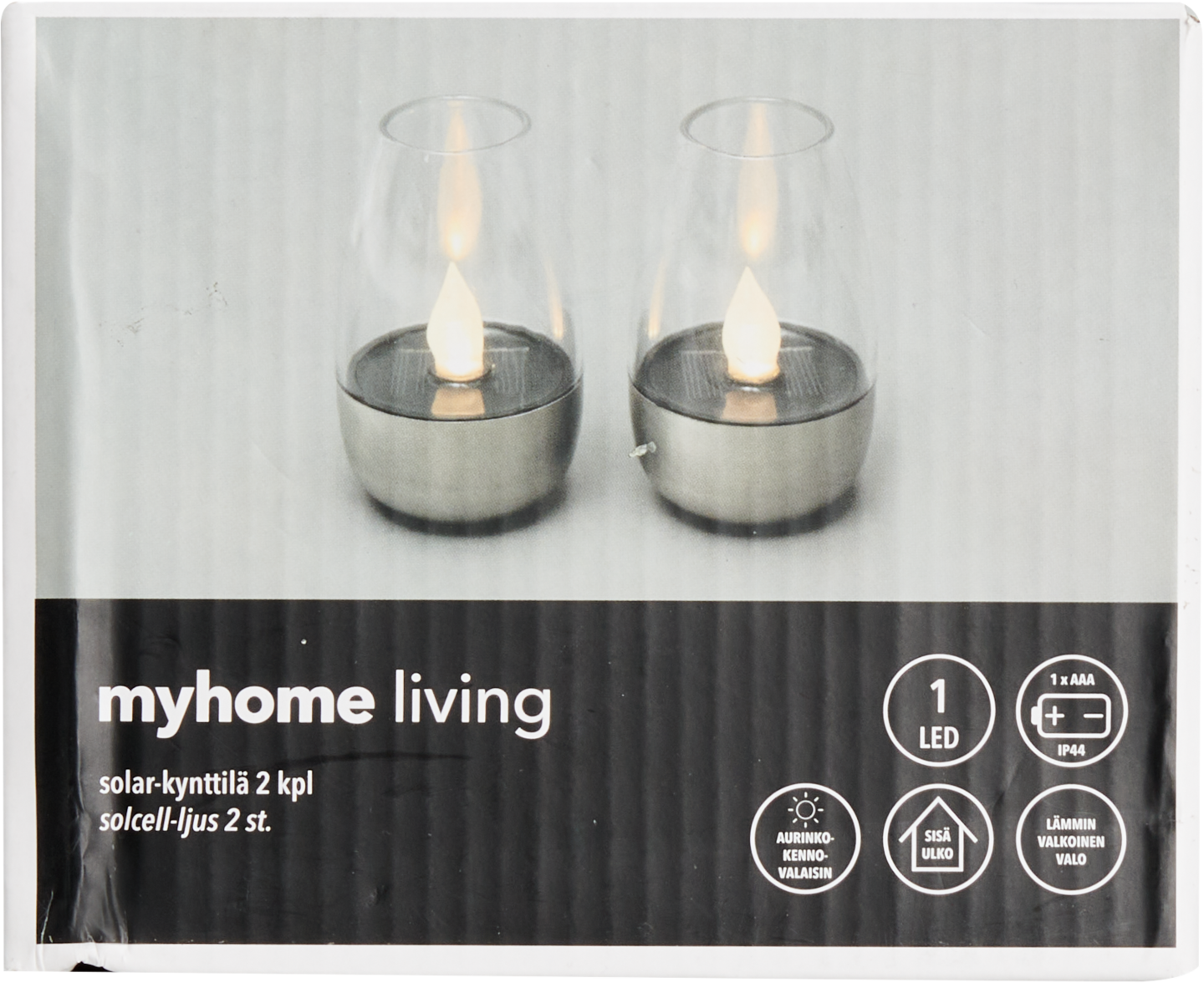 myhome solar-kynttilä 2 kpl/pkt