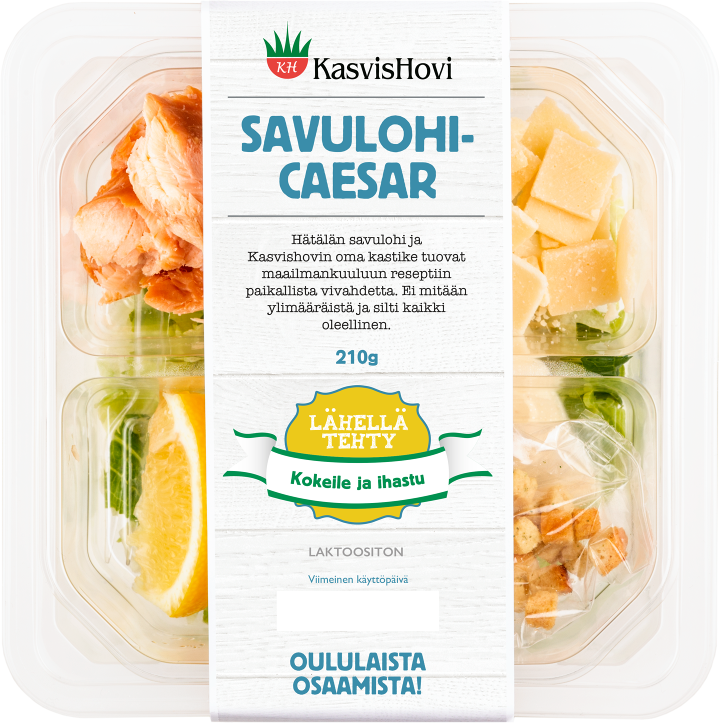 Kasvishovi savulohi-caesarsalaatti 210g