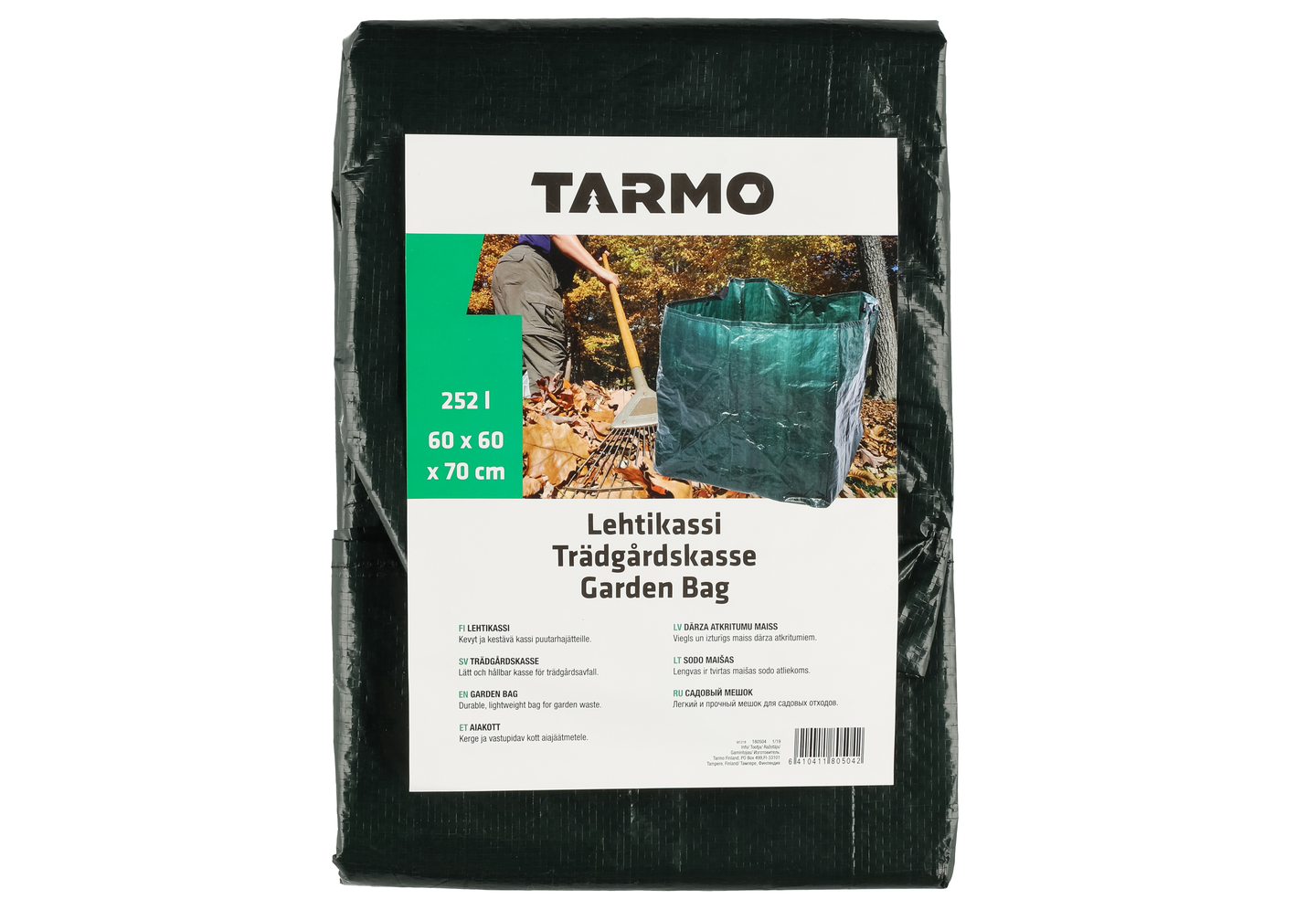 Tarmo lehtikassi vihreä 252 L