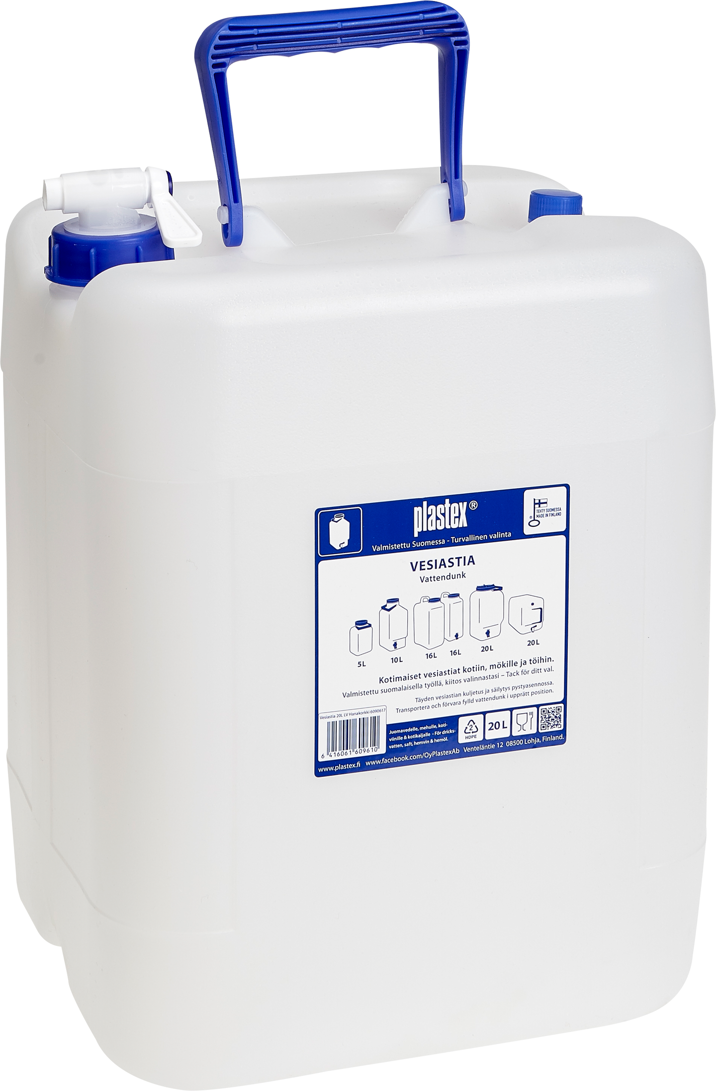 Plastex vesiastia hanakorkki 20 l