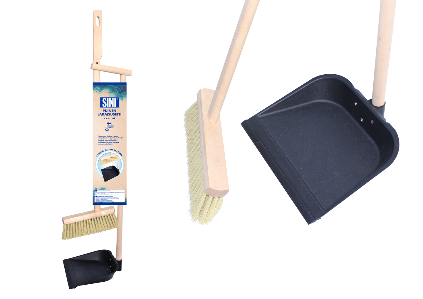 Sini lakaisusetti puinen