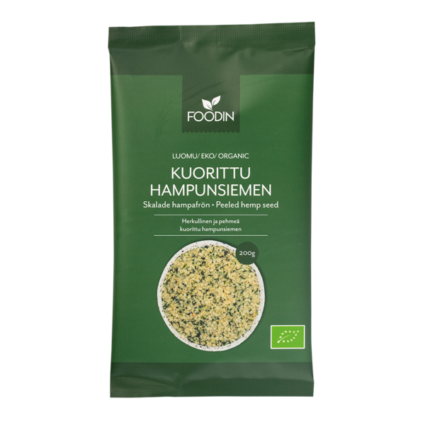 Foodin Kuorittu hampunsiemen 200g luomu