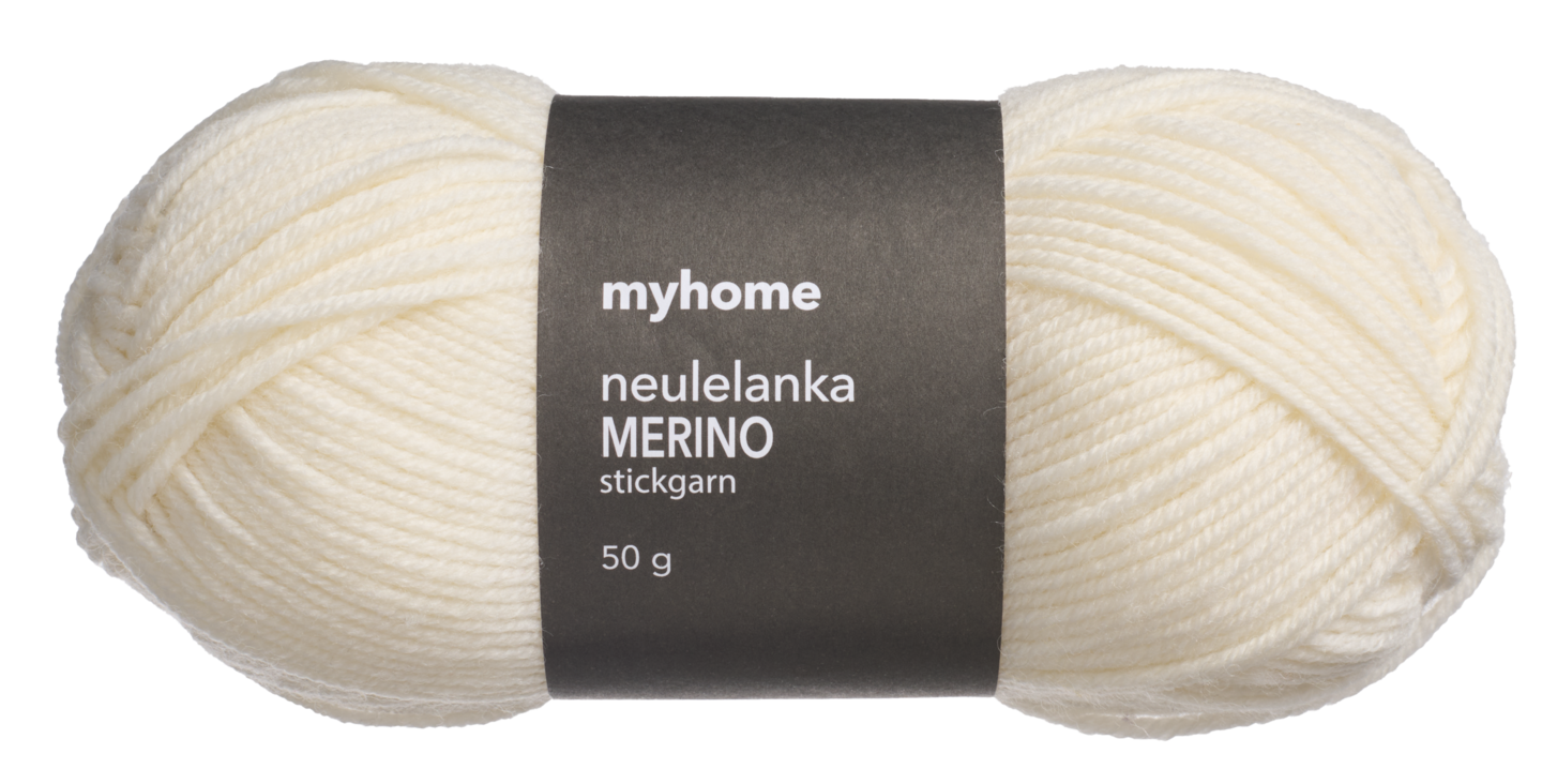 myhome merinovilla lanka 50g 208 valkoinen