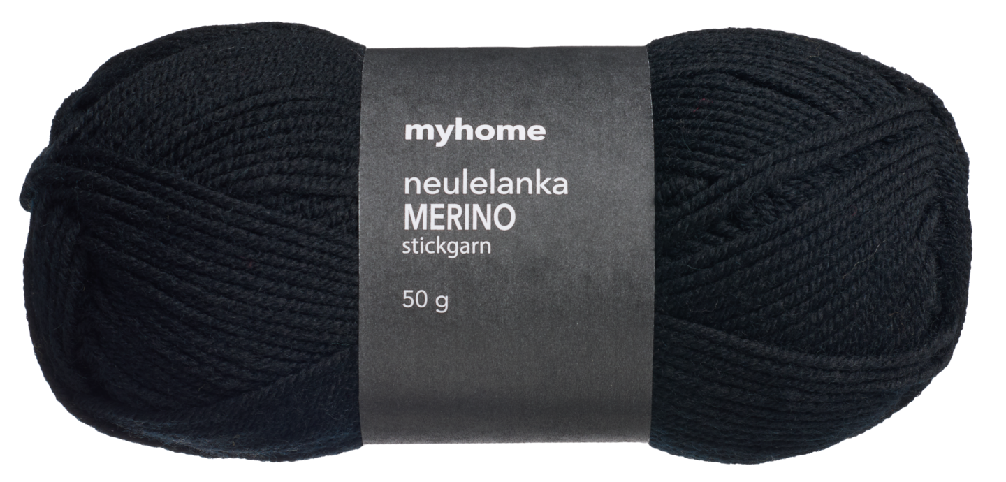 myhome merinovilla lanka 50g 217 musta
