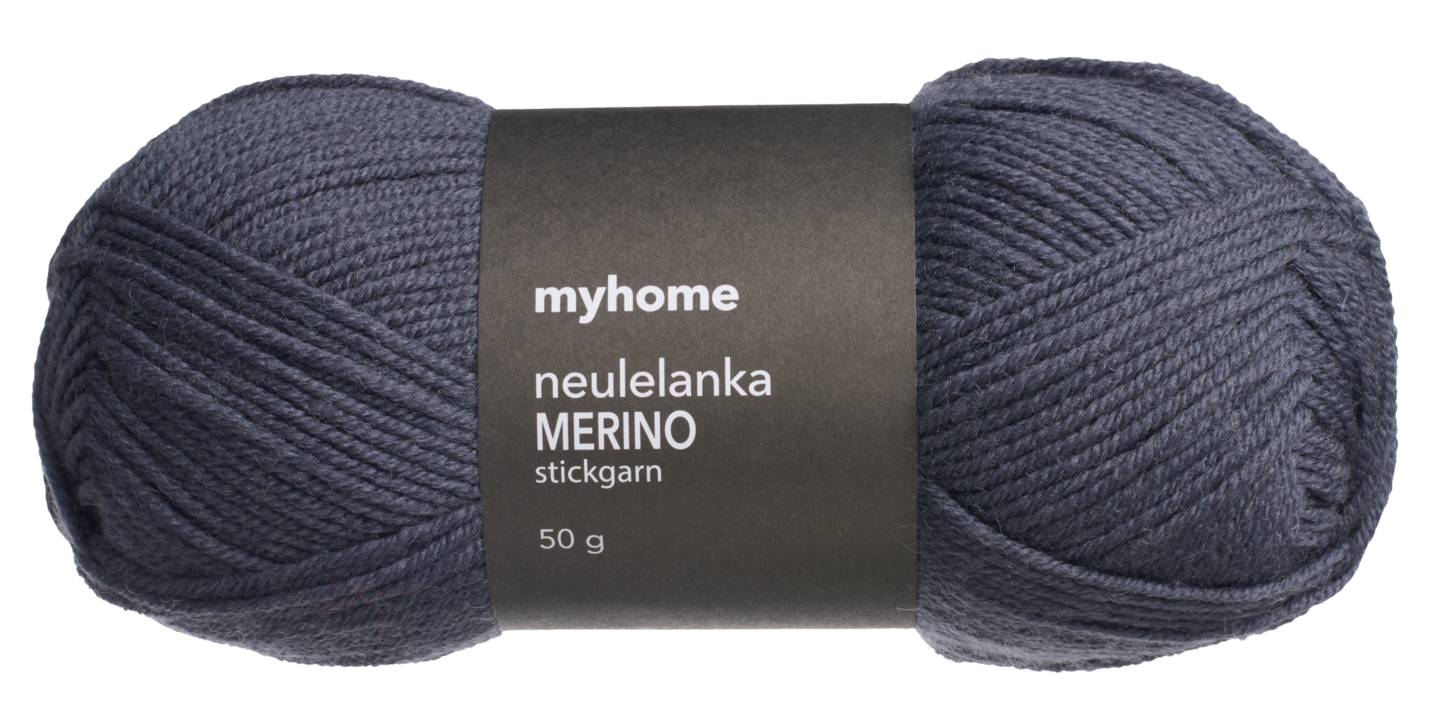 myhome merinovilla lanka 50g 10167 keskiharmaa