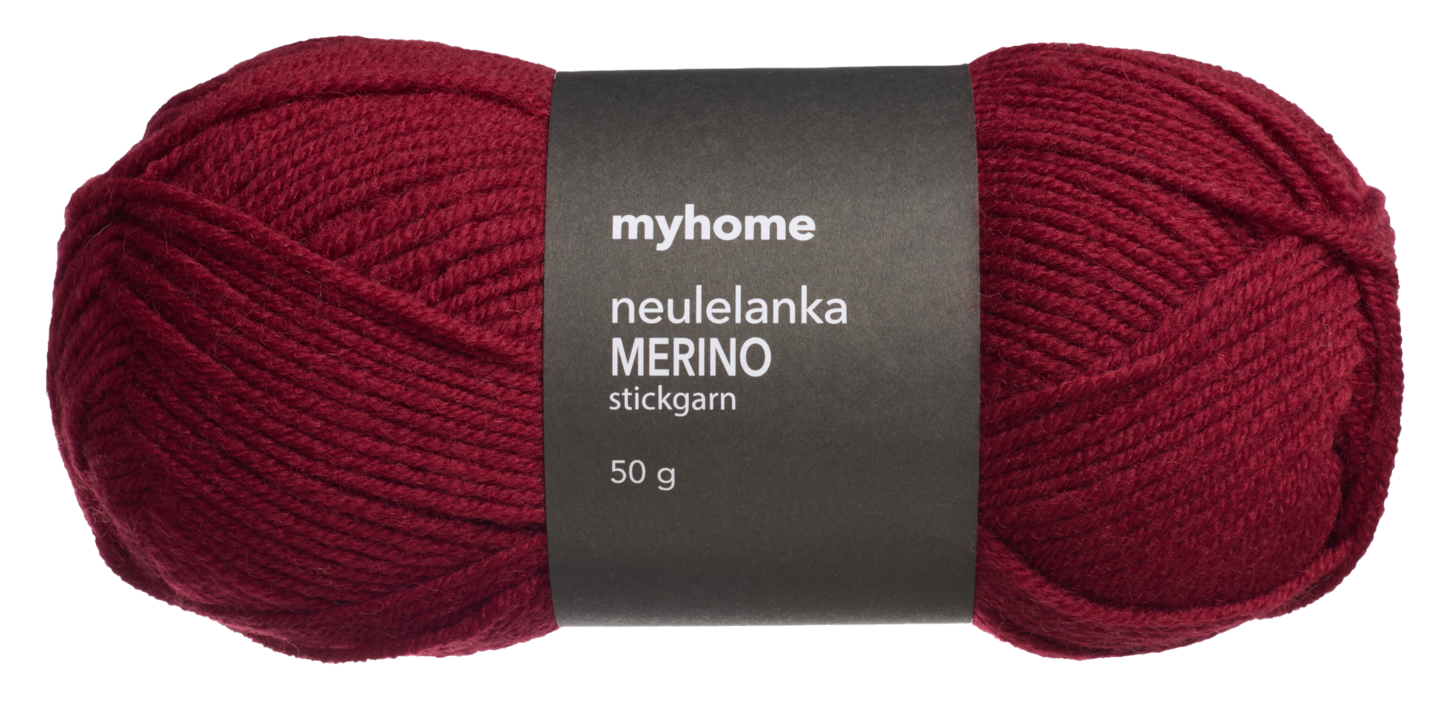 myhome merinovilla lanka 50g 6592 tummanpunainen